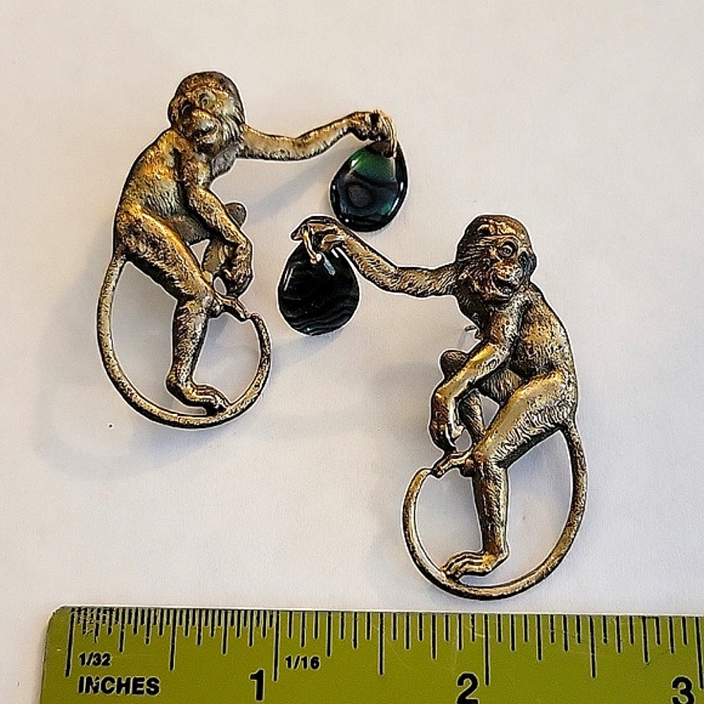 Vintage Monkey Earrings